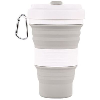 Non communiqué Tasse à Eau Pliante Portable en Silicone Pliable 550ML Gris/Blanc - Publicité Non communiqué Tasse à Eau Pliante Portable en Silicone Pliable 550ML Gris/Blanc - Publicité