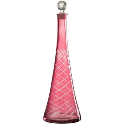 J-Line Carafe Rouge H42 cm - Carafe en Verre pour Boissons Froides - Publicité J-Line Carafe Rouge H42 cm - Carafe en Verre pour Boissons Froides - Publicité