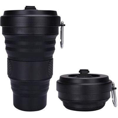 Non communiqué Tasse à Eau Pliante Portable en Silicone Pliable 550ML Noir - Publicité Non communiqué Tasse à Eau Pliante Portable en Silicone Pliable 550ML Noir - Publicité