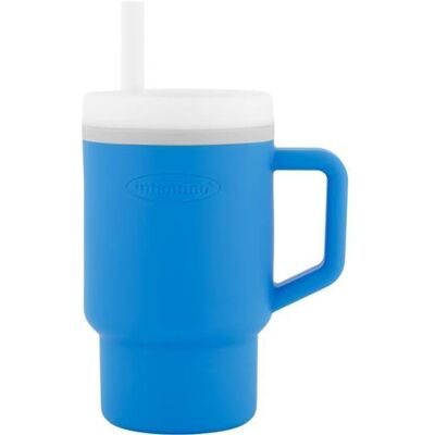 Tasse en silicone pour bébé Infantino - Bleu océan - Anti-fuite, Sans BPA, Facile à nettoyer - Publicité Tasse en silicone pour bébé Infantino - Bleu océan - Anti-fuite, Sans BPA, Facile à nettoyer - Publicité