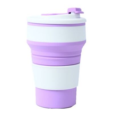 Non communiqué Tasse à Eau Pliante Portable en Silicone Pliable 500ML Violet/Blanc Blanc - Publicité Non communiqué Tasse à Eau Pliante Portable en Silicone Pliable 500ML Violet/Blanc Blanc - Publicité