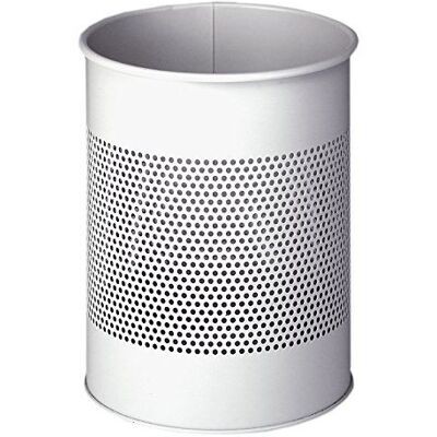 Durable 331010 corbeille à papier ronde 15 litres hauteur 31,5 cm en métal peint avec perforations coloris gris Gris - Publicité Durable 331010 corbeille à papier ronde 15 litres hauteur 31,5 cm en métal peint avec perforations coloris gris Gris - Publicité