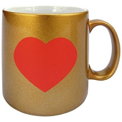Tasse en céramique doré Coeur by Cbkreation Multicolore - Publicité Tasse en céramique doré Coeur by Cbkreation Multicolore - Publicité