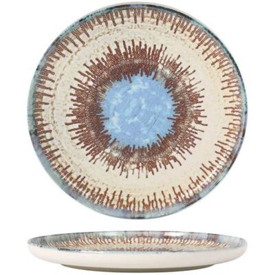Non communiqué Set de 12 assiettes rondes en porcelaine MINAS , plat à servir entrées salades desserts - Diamètre 20cm x hauteur 2cm - Publicité Non communiqué Set de 12 assiettes rondes en porcelaine MINAS , plat à servir entrées salades desserts - Diamètre 20cm x hauteur 2cm - Publicité