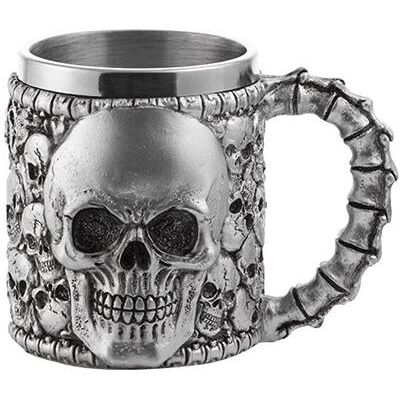 Générique Tasse en acier inoxydable crâne en 3D - Mug tête de mort cranes multiples Multi - Publicité Générique Tasse en acier inoxydable crâne en 3D - Mug tête de mort cranes multiples Multi - Publicité