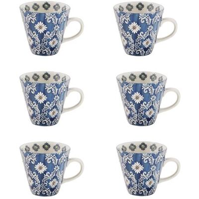 Non communiqué Coffret 6 tasses Almada 17 cl - Table Passion - Bleu - Grès BLEU - Publicité Non communiqué Coffret 6 tasses Almada 17 cl - Table Passion - Bleu - Grès BLEU - Publicité