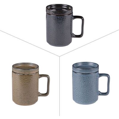 Non communiqué Mug avec couvercle Mewan 35 cl (1 modèle aléatoire) - Table Passion - Multicolore - Grès Multicolore - Publicité Non communiqué Mug avec couvercle Mewan 35 cl (1 modèle aléatoire) - Table Passion - Multicolore - Grès Multicolore - Publicité