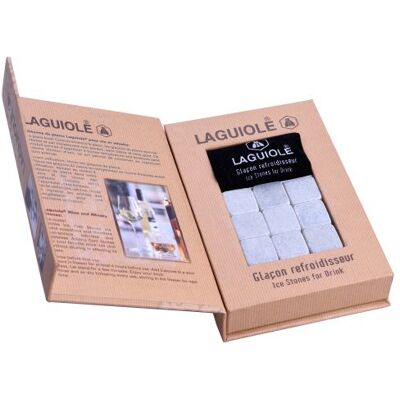 Laguiole Glaçons refroidisseurs Premium en stéatite – Boîte cadeau de 9 glaçons – Idéal pour Whisky ou Rhum – Mieux que des glaçons d’eau – Produit écologique & Durable Gris - Publicité Laguiole Glaçons refroidisseurs Premium en stéatite – Boîte cadeau de 9 glaçons – Idéal pour Whisky ou Rhum – Mieux que des glaçons d’eau – Produit écologique & Durable Gris - Publicité