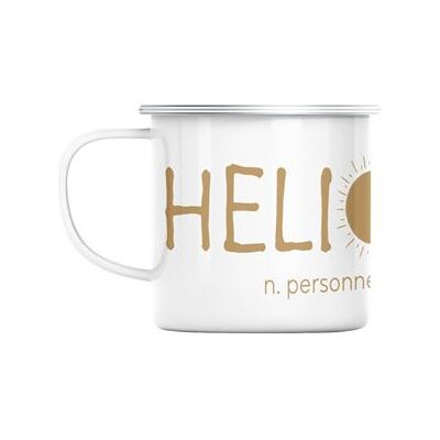 Non communiqué Mug en métal émaillé Héliophile soleil eté Blanc - Publicité Non communiqué Mug en métal émaillé Héliophile soleil eté Blanc - Publicité
