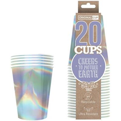 Générique 20 gobelets luxe 53cl recyclables - irisés brillants - original cup pcrb53 Multicolore - Publicité Générique 20 gobelets luxe 53cl recyclables - irisés brillants - original cup pcrb53 Multicolore - Publicité