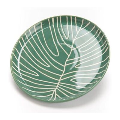 Amadeus 21x21 cm - Assiette à dessert feuillage vert - Dessert Plate - Publicité Amadeus 21x21 cm - Assiette à dessert feuillage vert - Dessert Plate - Publicité