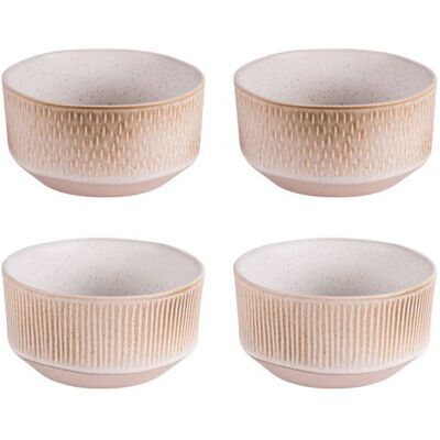 Non communiqué Coffret de 4 bols Miyaki 14 cm - Table Passion - Crème / Ivoire - Grès Beige - Publicité Non communiqué Coffret de 4 bols Miyaki 14 cm - Table Passion - Crème / Ivoire - Grès Beige - Publicité