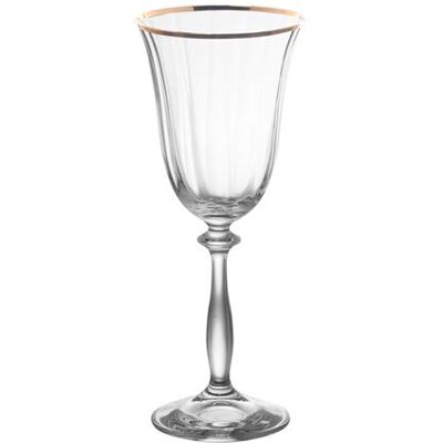 Table Passion - Verres à pied Angela filet or 6 pcs 25cl - Publicité Table Passion - Verres à pied Angela filet or 6 pcs 25cl - Publicité