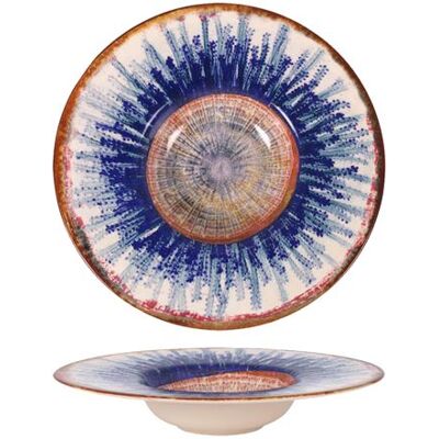 Non communiqué Set de 12 assiettes creuses ANIA en porcelaine avec motifs pour soupes pâtes desserts - Diamètre 28 x 5 cm - Publicité Non communiqué Set de 12 assiettes creuses ANIA en porcelaine avec motifs pour soupes pâtes desserts - Diamètre 28 x 5 cm - Publicité