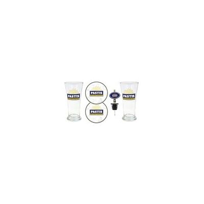 Non communiqué SUD TRADING Coffret de 2 Verres à Pastis, 2 dessous de verre et un bec verseur tranparent - Publicité Non communiqué SUD TRADING Coffret de 2 Verres à Pastis, 2 dessous de verre et un bec verseur tranparent - Publicité