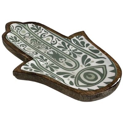 Plateau Décoratif Main de Fatima de Bois Signes Grimalt - Décor Rustique Boho - Publicité Plateau Décoratif Main de Fatima de Bois Signes Grimalt - Décor Rustique Boho - Publicité