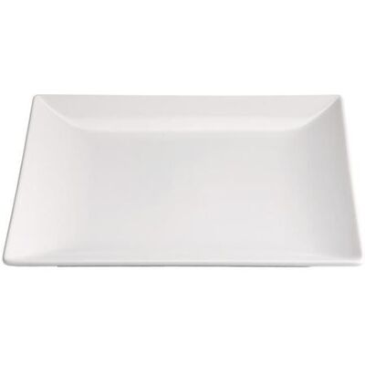Non communiqué Lot de 12 assiettes carrés LAURA , assiette service de table en porcelaine blanche - Longueur 26 x largeur 26 x Hauteur 2,5 cm - Publicité Non communiqué Lot de 12 assiettes carrés LAURA , assiette service de table en porcelaine blanche - Longueur 26 x largeur 26 x Hauteur 2,5 cm - Publicité