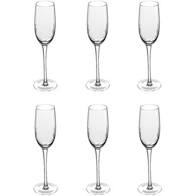 Non communiqué Secret de Gourmet - Lot de 6 Flûtes à Champagne Design "Victoria" 21cl Transparent Transparent - Publicité Non communiqué Secret de Gourmet - Lot de 6 Flûtes à Champagne Design "Victoria" 21cl Transparent Transparent - Publicité