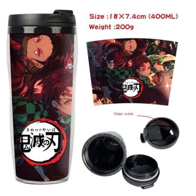 Mug de voyage STACK isotherme en plastique portable - couvercle à vis - Demon Slayer #18 (400ml) - Publicité Mug de voyage STACK isotherme en plastique portable - couvercle à vis - Demon Slayer #18 (400ml) - Publicité