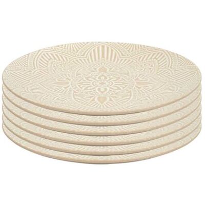 Non communiqué Set de 6 assiettes plates en céramique beige motif mandala (Ø27 cm) - AKKA - ALTOBUY Beige - Publicité Non communiqué Set de 6 assiettes plates en céramique beige motif mandala (Ø27 cm) - AKKA - ALTOBUY Beige - Publicité