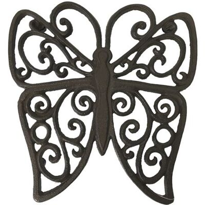 LE MONDE DES ANIMAUX FAYE Repose plat Papillon marron en fonte - 19 x 18 cm MARRON - Publicité LE MONDE DES ANIMAUX FAYE Repose plat Papillon marron en fonte - 19 x 18 cm MARRON - Publicité
