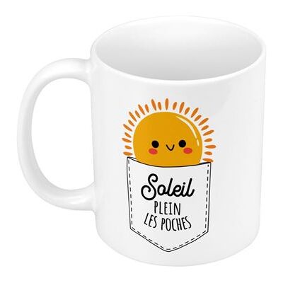Non communiqué Fabulous Mug céramique Soleil plein les Poches Blanc - Publicité Non communiqué Fabulous Mug céramique Soleil plein les Poches Blanc - Publicité