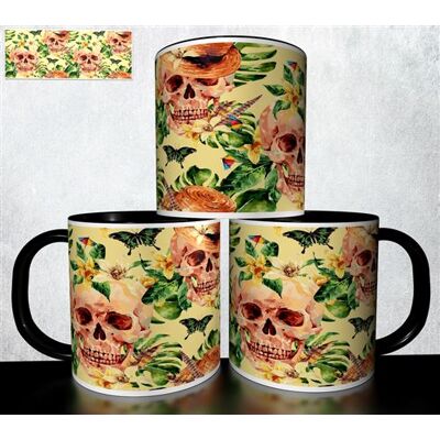 Forever MUG collection design - Tête de mort Skull Halloween 1007 Blanc - Publicité Forever MUG collection design - Tête de mort Skull Halloween 1007 Blanc - Publicité