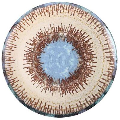 Non communiqué Lot de 12 assiettes rondes MINAS en fine porcelaine imprimée multicolore, plat rond de service - diamètre 19,5 x hauteur 2 cm Multicolore - Publicité Non communiqué Lot de 12 assiettes rondes MINAS en fine porcelaine imprimée multicolore, plat rond de service - diamètre 19,5 x hauteur 2 cm Multicolore - Publicité