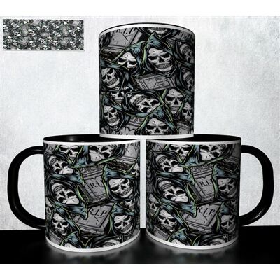 Forever MUG collection design - Tête de mort Skull Halloween 1005 Blanc - Publicité Forever MUG collection design - Tête de mort Skull Halloween 1005 Blanc - Publicité