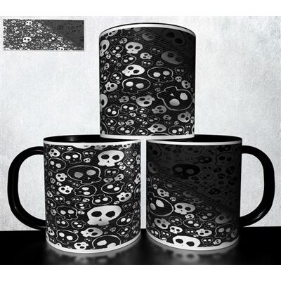 Forever MUG collection design - Tête de mort Skull Halloween 1002 Blanc - Publicité Forever MUG collection design - Tête de mort Skull Halloween 1002 Blanc - Publicité