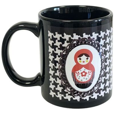 Tasse en céramique noire Poupée russe by Cbkreation Multicolore - Publicité Tasse en céramique noire Poupée russe by Cbkreation Multicolore - Publicité