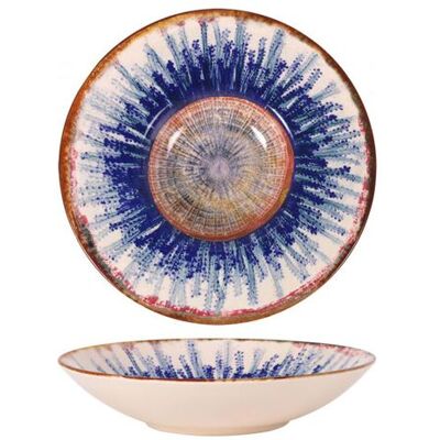 Non communiqué Set de 12 assiettes creuses ANIA en porcelaine avec motifs pour soupes pâtes desserts - Diamètre 22 x 4,5 cm - Publicité Non communiqué Set de 12 assiettes creuses ANIA en porcelaine avec motifs pour soupes pâtes desserts - Diamètre 22 x 4,5 cm - Publicité