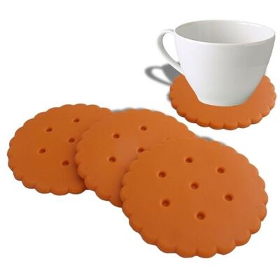 NONAME 4 dessous de verre biscuit Multi - Publicité NONAME 4 dessous de verre biscuit Multi - Publicité