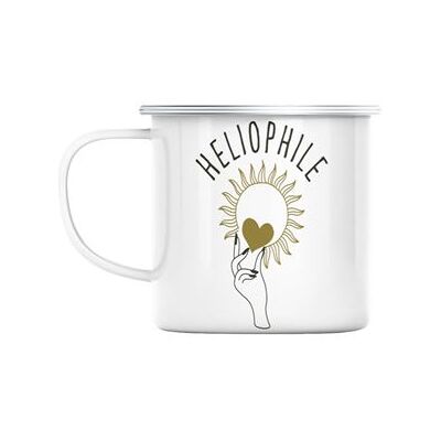Non communiqué Mug en métal émaillé Heliophile soleil passion eté Blanc - Publicité Non communiqué Mug en métal émaillé Heliophile soleil passion eté Blanc - Publicité