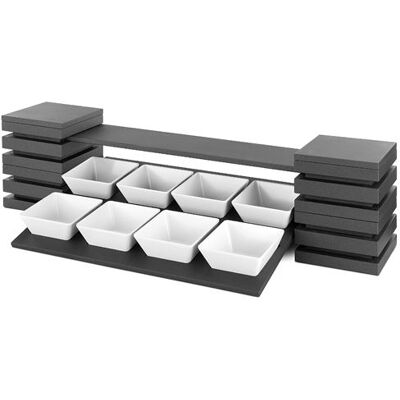 Non communiqué Kit Présentoir Buffet Cubic® 2 Niveaux avec 8 Bols Carrés Pujadas 6 - Publicité Non communiqué Kit Présentoir Buffet Cubic® 2 Niveaux avec 8 Bols Carrés Pujadas 6 - Publicité