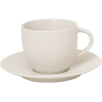 Générique Tasse à thé et sous-tasse Vésuvio blanc 22 cl (lot de 2) - Table Passion - Blanc - Grès Blanc - Publicité Générique Tasse à thé et sous-tasse Vésuvio blanc 22 cl (lot de 2) - Table Passion - Blanc - Grès Blanc - Publicité