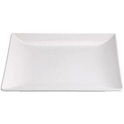 Non communiqué Lot de 12 assiettes carrés LAURA , assiette service de table en porcelaine blanche - Longueur 24 x largeur 24 x Hauteur 2,5 cm - Publicité Non communiqué Lot de 12 assiettes carrés LAURA , assiette service de table en porcelaine blanche - Longueur 24 x largeur 24 x Hauteur 2,5 cm - Publicité