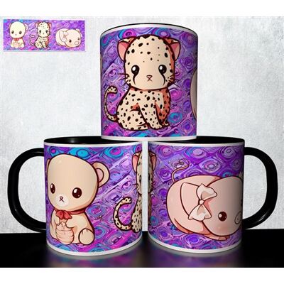 Forever Mug personnalisé 4Ever1 - Kawaii Chat ourson panda licorne lama lapin design 182 Blanc - Publicité Forever Mug personnalisé 4Ever1 - Kawaii Chat ourson panda licorne lama lapin design 182 Blanc - Publicité