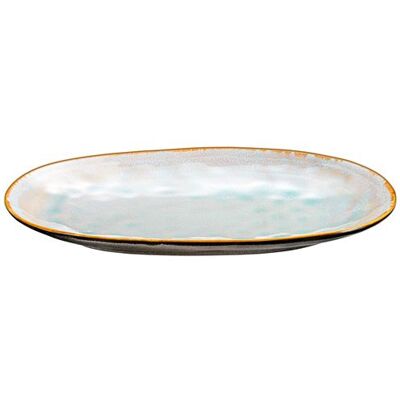 Médard De Noblat Shadow Aqua - Ensemble de 2 assiettes ovales larges - Publicité Médard De Noblat Shadow Aqua - Ensemble de 2 assiettes ovales larges - Publicité