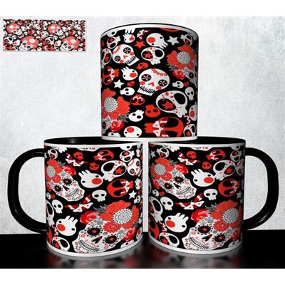 Forever MUG collection design - Tête de mort Skull Halloween 984 Blanc - Publicité Forever MUG collection design - Tête de mort Skull Halloween 984 Blanc - Publicité