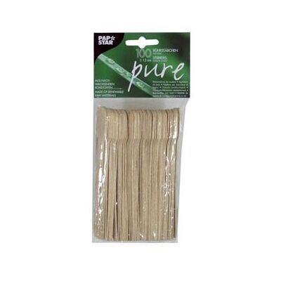 Papstar - Touillette pure 130 mm - Wood - agitateur - Publicité Papstar - Touillette pure 130 mm - Wood - agitateur - Publicité