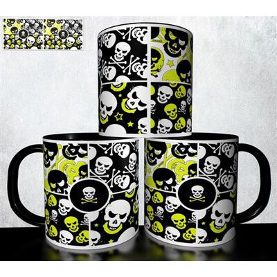 Forever MUG collection design - Tête de mort Skull Halloween 982 Blanc - Publicité Forever MUG collection design - Tête de mort Skull Halloween 982 Blanc - Publicité