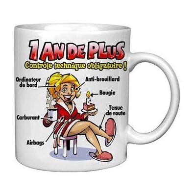 Eurowebbiz Modèle 1 An de Plus Anniversaire Mug - Mug - Publicité Eurowebbiz Modèle 1 An de Plus Anniversaire Mug - Mug - Publicité