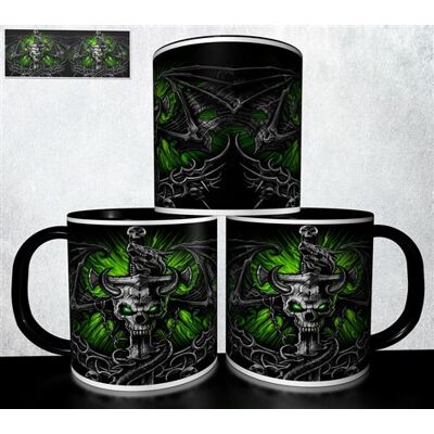 Forever MUG collection design - Tête de mort Skull Halloween 980 Blanc - Publicité Forever MUG collection design - Tête de mort Skull Halloween 980 Blanc - Publicité