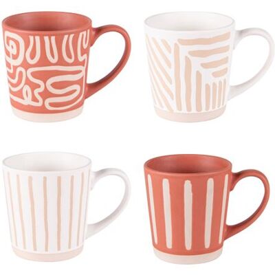 Non communiqué Coffret de 4 mugs Diwali 34 cl - Table Passion - Multicolore - Grès Multicolore - Publicité Non communiqué Coffret de 4 mugs Diwali 34 cl - Table Passion - Multicolore - Grès Multicolore - Publicité