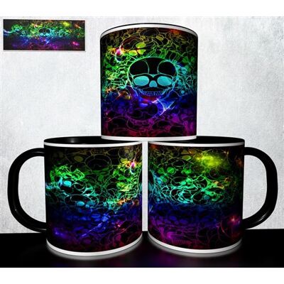 Forever MUG collection design - Tête de mort Skull Halloween 977 Blanc - Publicité Forever MUG collection design - Tête de mort Skull Halloween 977 Blanc - Publicité