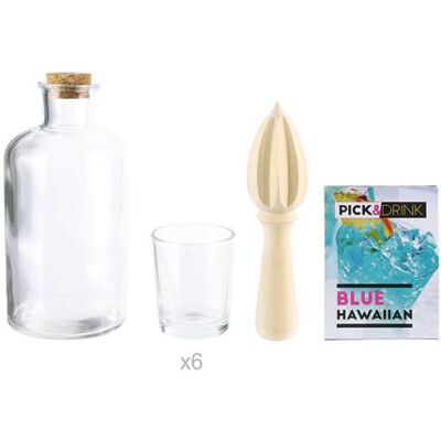 No Name Coffret cocktail blue Hawaiian - Lot de 8 - Publicité No Name Coffret cocktail blue Hawaiian - Lot de 8 - Publicité