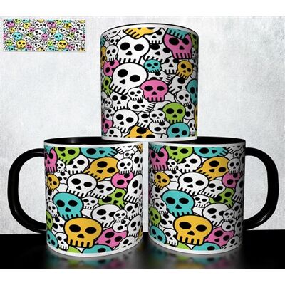 Forever MUG collection design - Tête de mort Skull Halloween 974 Blanc - Publicité Forever MUG collection design - Tête de mort Skull Halloween 974 Blanc - Publicité