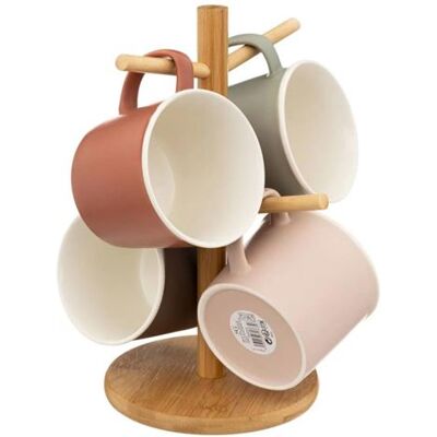 Non communiqué Secret de Gourmet - Lot de 4 Mugs sur Rack "Nature" 38cl Multicolore Multicolore - Publicité Non communiqué Secret de Gourmet - Lot de 4 Mugs sur Rack "Nature" 38cl Multicolore Multicolore - Publicité