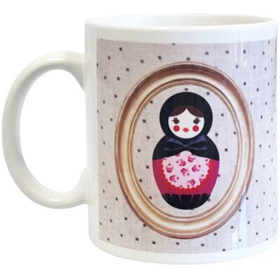 Mug Poupée russe plumetis par Cbkreation Multicolore - Publicité Mug Poupée russe plumetis par Cbkreation Multicolore - Publicité